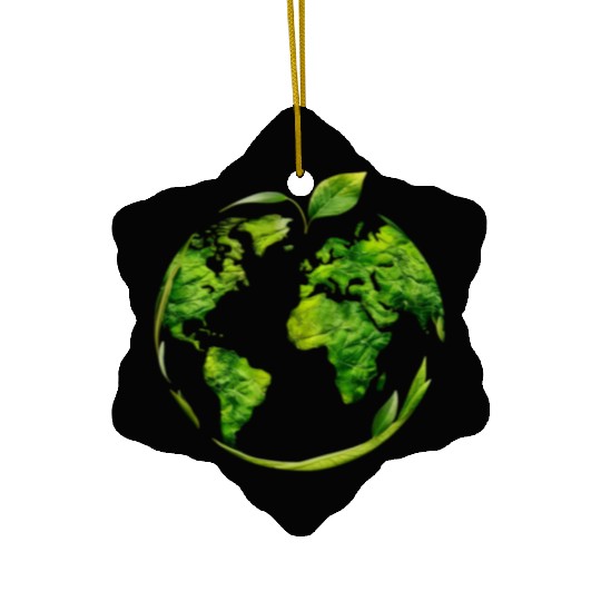 Green Planet Ceramic Ornaments