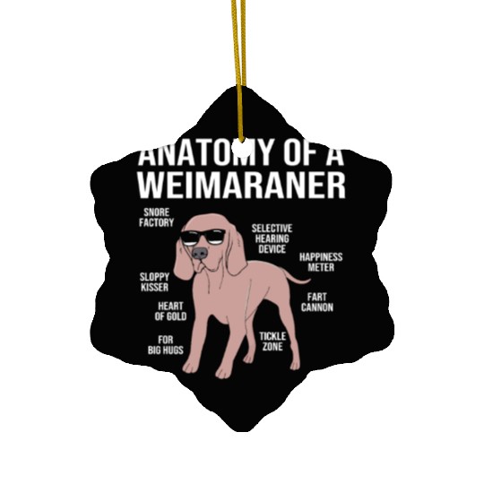 Dog With Sunglasses Anatomy Of A Weimaraner Ceramic Ornaments