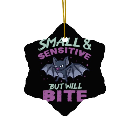 Bat Halloween Outfit Small Sensitive But Will Bite Ceramic Ornaments
