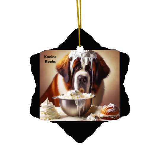Cool fun food dog Ceramic Ornaments