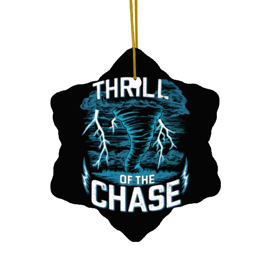 Tornado Chasing Adventures: Embrace Nature's Fury Ceramic Ornaments