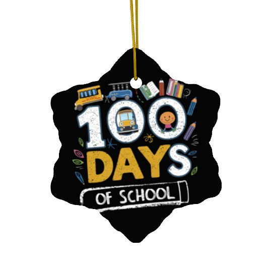 100 Days of School Ceramic Ornaments Design