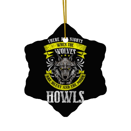 Wolf Dog Wild Ceramic Ornaments