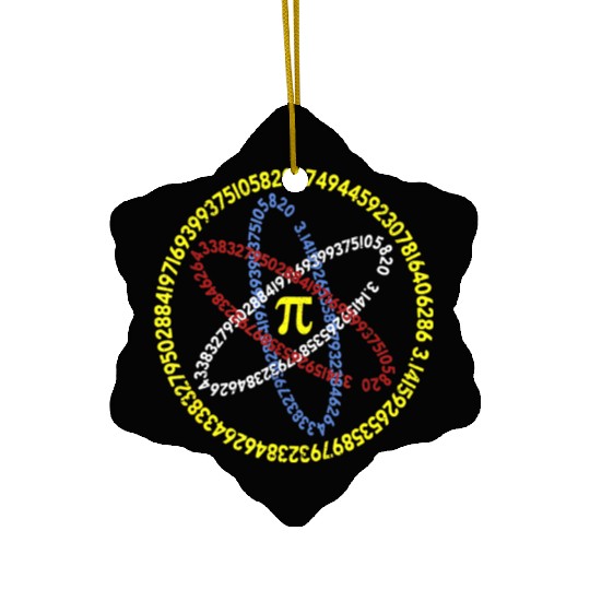 Math Lover Pi Day Atom Symbol Numbers 3.14 Ceramic Ornaments
