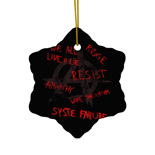 Anarchy Anarchist Merch Peaceful Anarchism Ceramic Ornaments