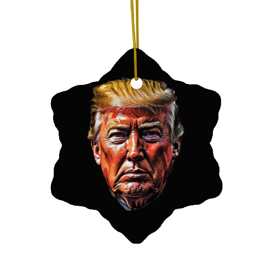 Donald Trump Election 2024 Image: Patriotic Design Ceramic Ornaments