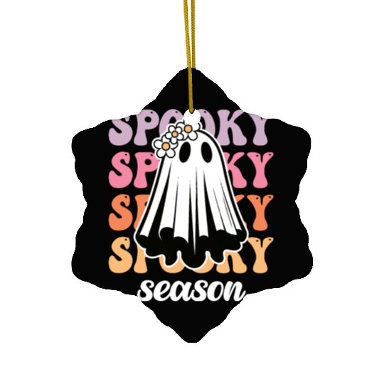 Halloween Spooky Season Ceramic Ornaments