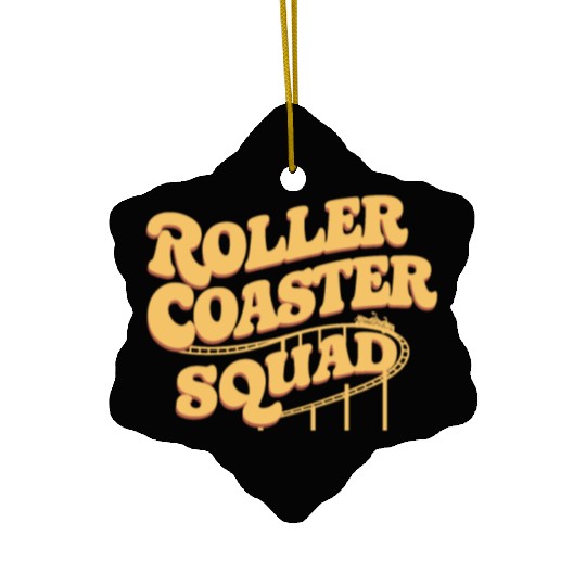 Roller Coaster Squad Fun Thrill Ride Team Ceramic Ornaments