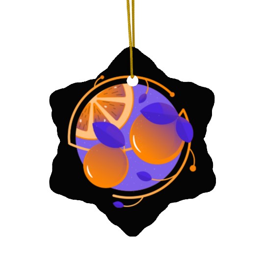 Orange Fruit Ceramic Ornaments