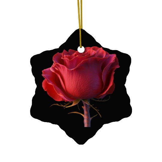 the rose nature design Ceramic Ornaments