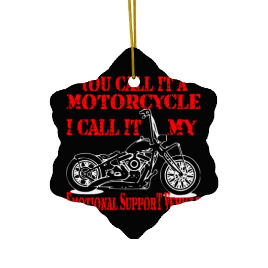Emotional Support Motorcycle LIKE US ON FACEBOOK Ceramic Ornaments