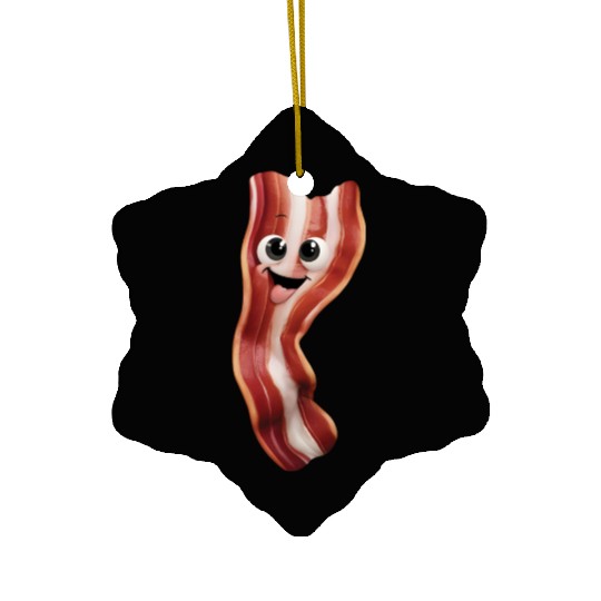 Happy Bacon Realistic Ceramic Ornaments