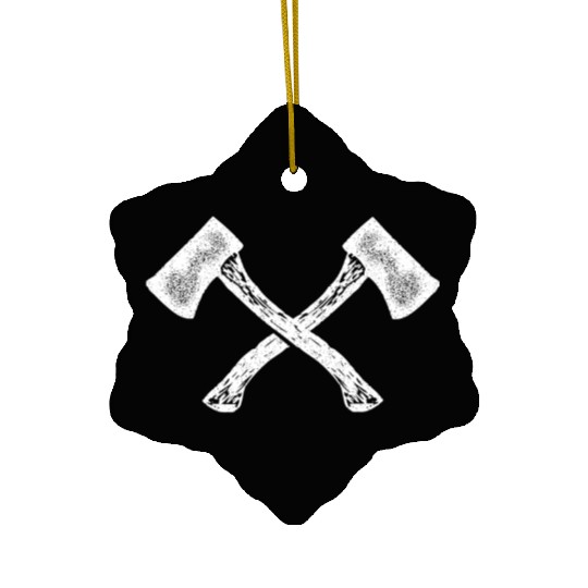 Axe Thin Red Line US Flag Cool Firefighter USA Ceramic Ornaments