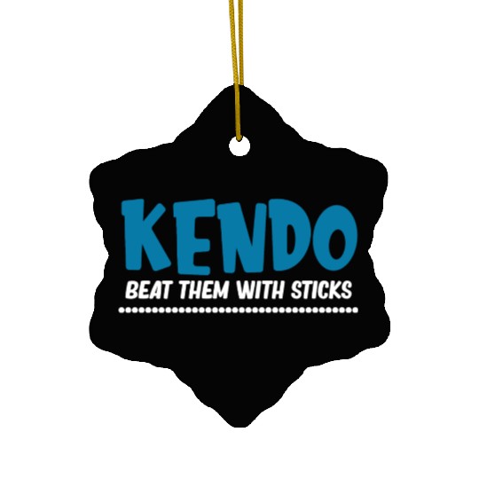 Kendo Beat Them With Sticks Ninjutsu Fencing Ceramic Ornaments
