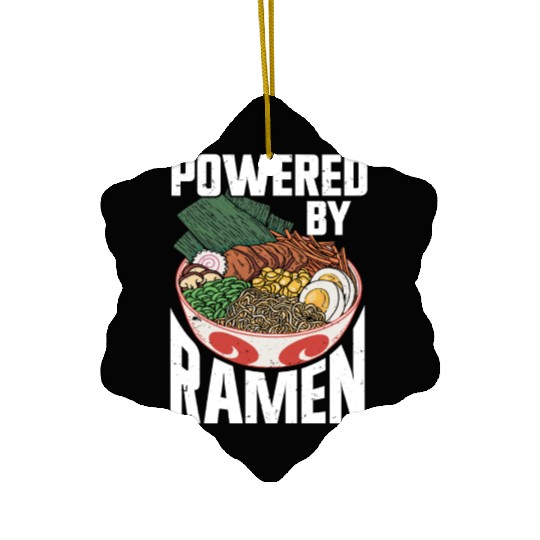Powered By Ramen Anime Japanese Soup Cup Noodle Ceramic Ornaments