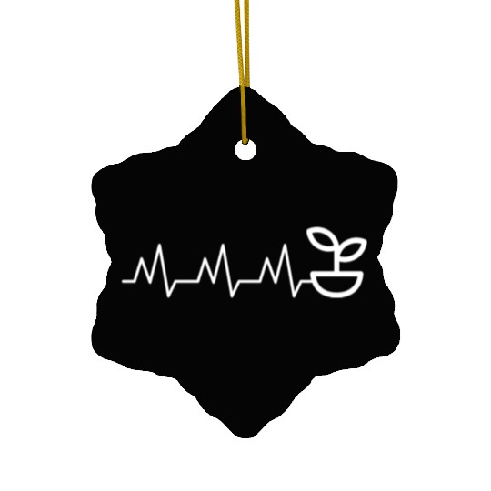 My heart beats for plants Ceramic Ornaments