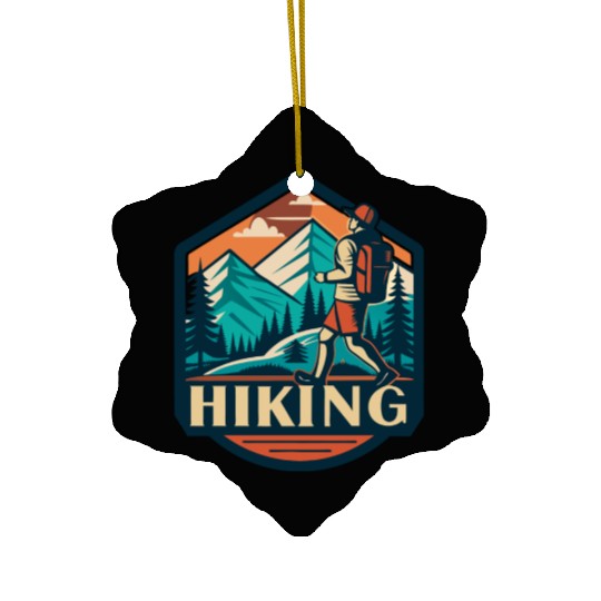 Outdoor Creative Mountain Hiking Lover Ceramic Ornaments