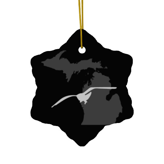 Michigan Seagull Ceramic Ornaments