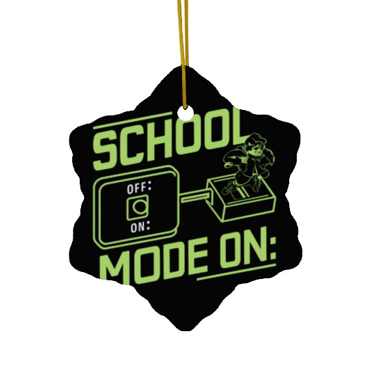 School mode on Ceramic Ornaments
