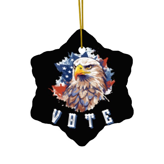 Eagle Vote Ceramic Ornaments