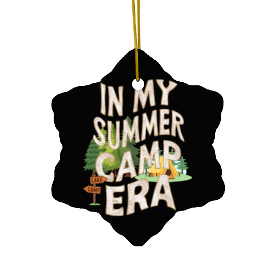 Cute In My Summer Camp Era Groovy Friend Crew Ceramic Ornaments