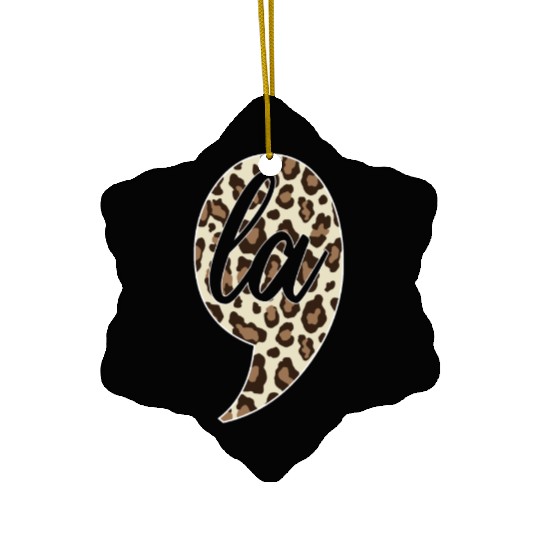 Comma La Leopard Print Kamala Harris Ceramic Ornaments