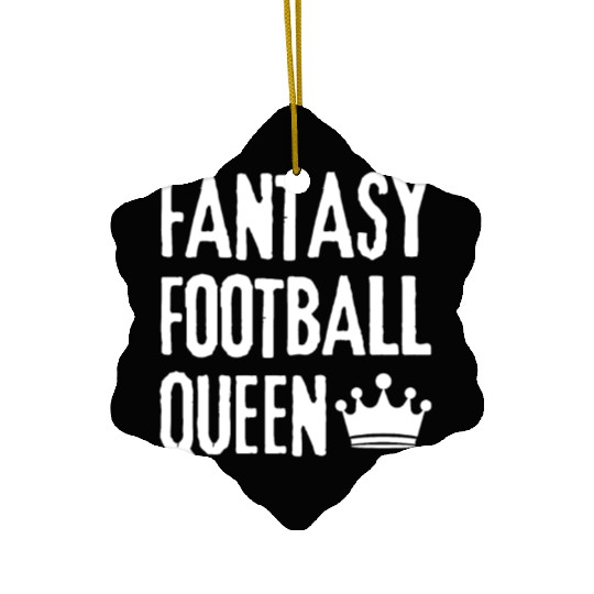 Fantasy Football Queen Ceramic Ornaments