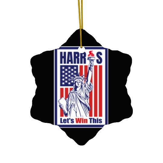 Kamala Harris 2024 Presidential Election Edition Ceramic Ornaments
