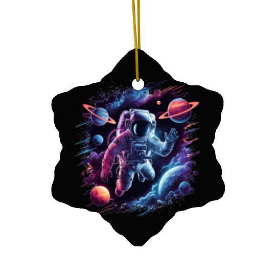 Embrace the cosmic adventure Ceramic Ornaments