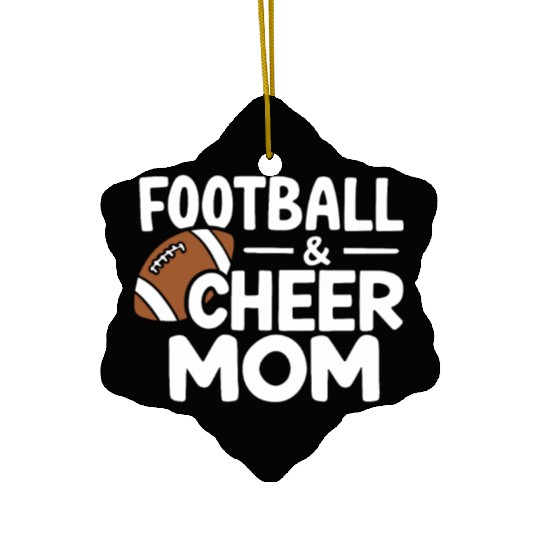 Football Cheer Mom Proud and Loud Ceramic Ornaments