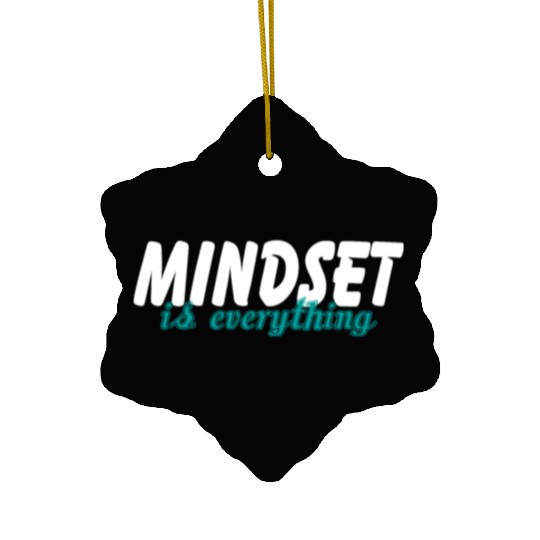 Mindset Is Everything Motivational Gym Workout Ceramic Ornaments