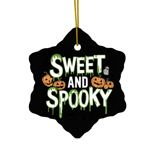 Sweet and Spooky - Sweet Halloween Saying Ceramic Ornaments