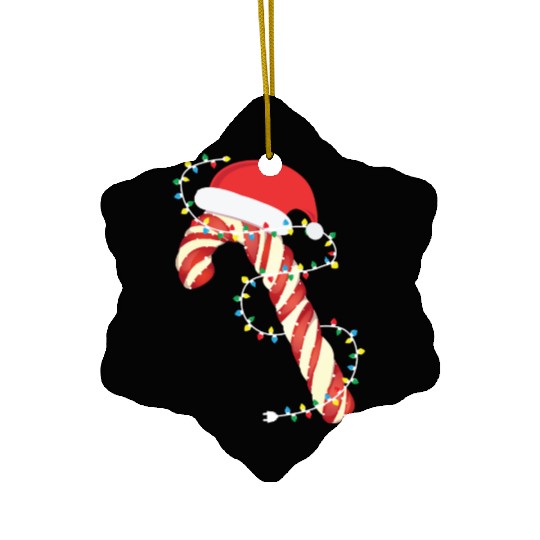 Christmas Candy Cane Santa Xmas Kids Toddler Youth Ceramic Ornaments