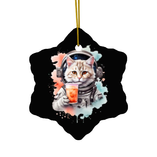 Space Cat Japanese Retro Kawaii Cute Kawaii Astron Ceramic Ornaments
