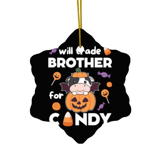 Cow Halloween Trade Brother For Candy Ceramic Ornaments