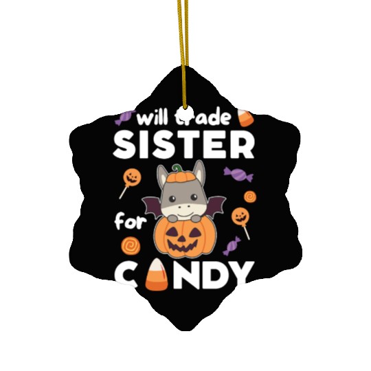 Donkey Halloween Trade Sister For Candy Ceramic Ornaments