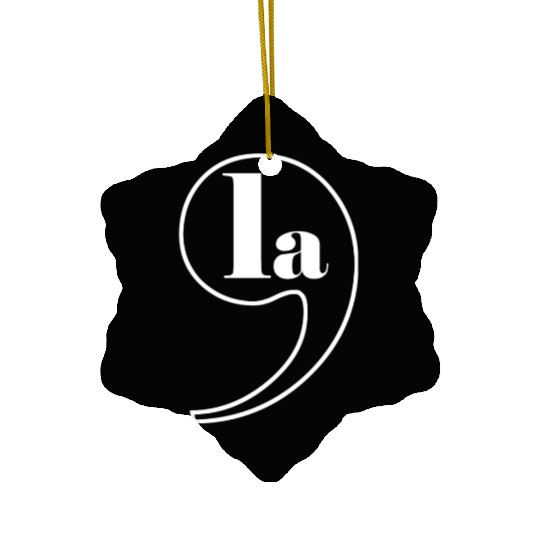 Comma La - Kamala Harris 2024 - 'La US Election 24 Ceramic Ornaments