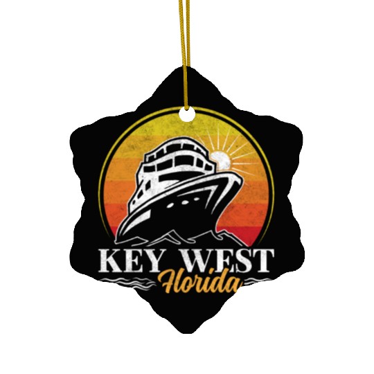 KEY-WEST FLORDIA Sailing West Keys Sailing Outfit Ceramic Ornaments