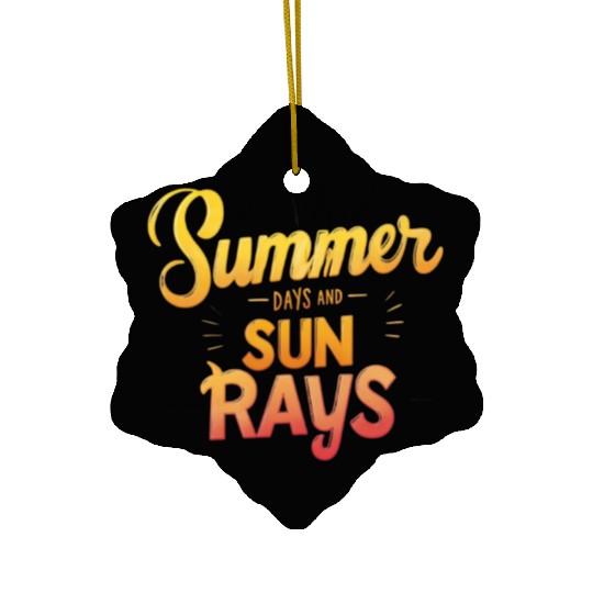 Summer Days and Sun Rays Ceramic Ornaments