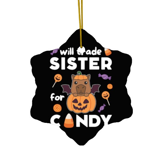 Capybara Halloween Trade Sister For Candy Ceramic Ornaments