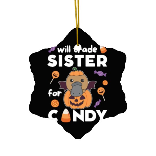 Platypus Halloween Trade Sister For Candy Ceramic Ornaments
