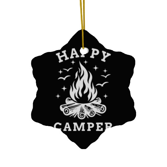 Happy Camper - Camping Ceramic Ornaments