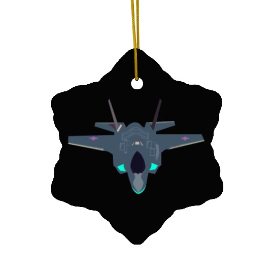 Stealthy F-35 Fighter Jet Design Ceramic Ornaments