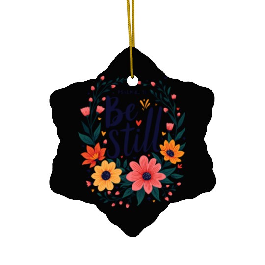 Psalm 46:10 Bible Verse Be Still Christian Ceramic Ornaments