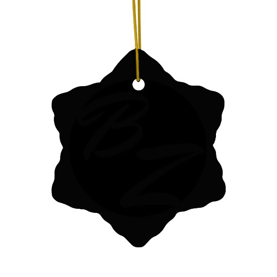BZ _ logo with your name or your channel name Ceramic Ornaments
