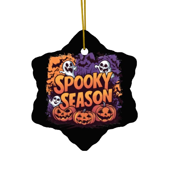 Spooky Season Vibes Ceramic Ornaments