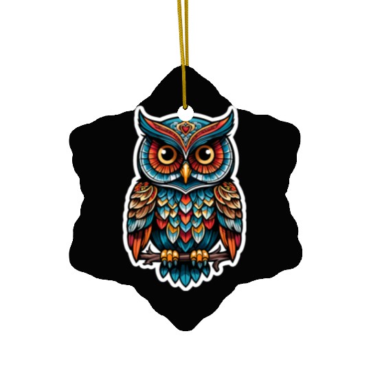 Owl Neo Traditional Ceramic Ornaments