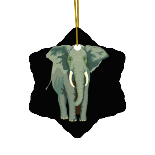 Elephant Face Funny Ceramic Ornaments - Funny Animal Face Lover