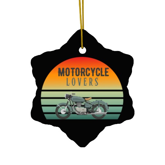 motorcycle lovers Ceramic Ornaments