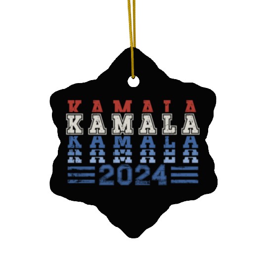 Kamala Harris 2024 Presidential Election Retro Ceramic Ornaments